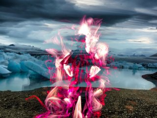 Lightpainting Jökulsárlón 2017